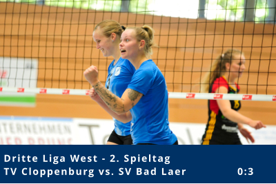 Dritte Liga West - 2. Spieltag TV Cloppenburg vs. SV Bad Laer              0:3