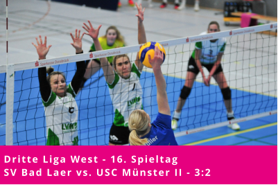 Dritte Liga West - 16. Spieltag SV Bad Laer vs. USC Münster II - 3:2