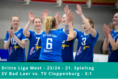Dritte Liga West - 23/24 - 21. Spieltag SV Bad Laer vs. TV Cloppenburg - 3:1